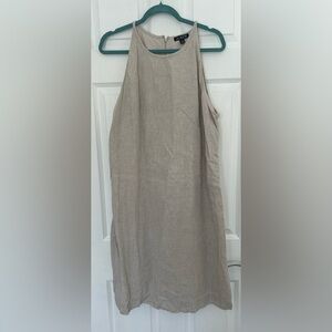J. Crew Women's Linen Dress in Light Tan